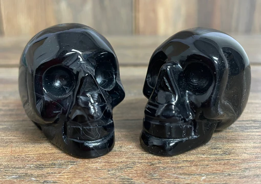 Black Obsidian Skull