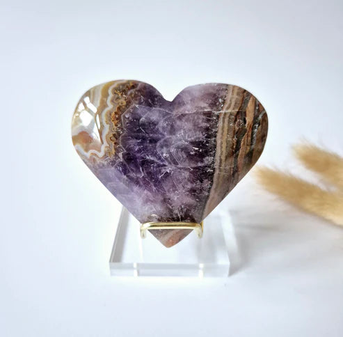Amethyst Agate Heart