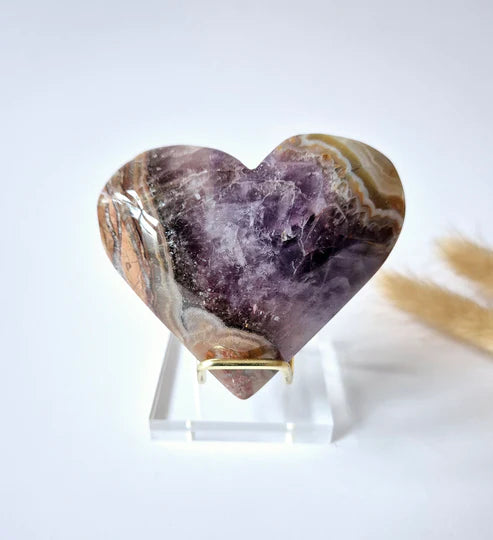 Amethyst Agate Heart