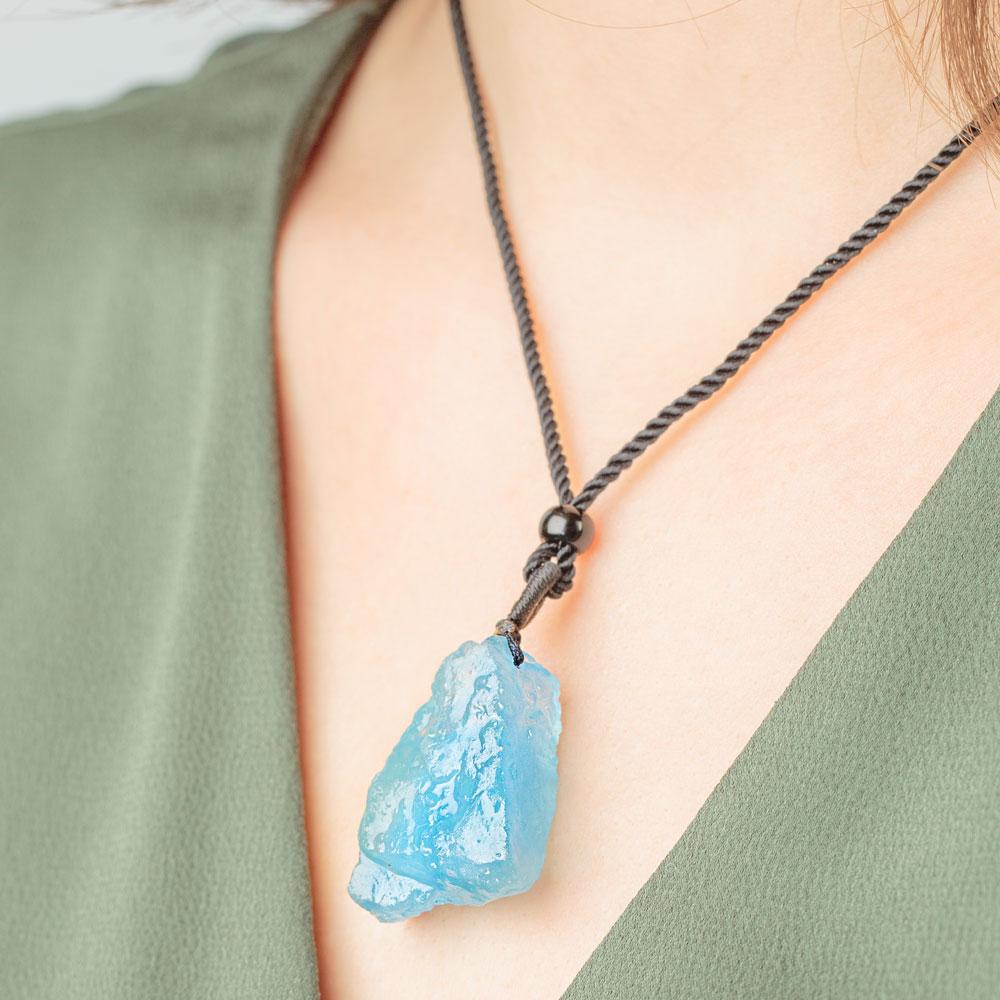 Raw Aquamarine Pendant