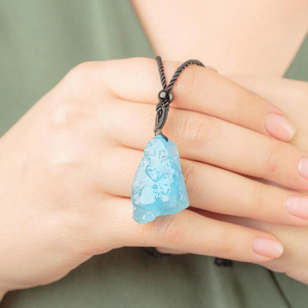 Raw Aquamarine Pendant