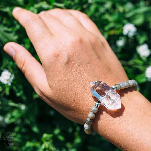 Clear Quartz Natural Stone Bracelet
