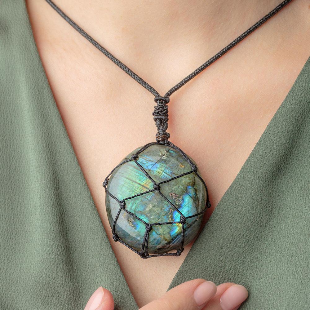 Labradorite Raw Stone Necklace