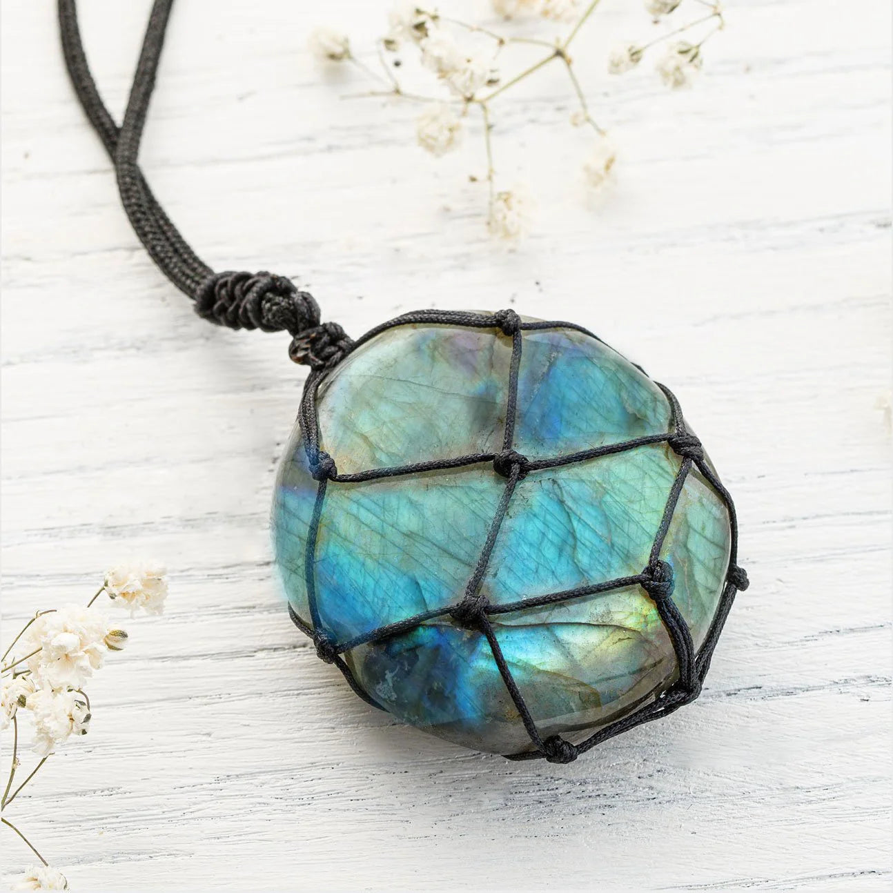 Labradorite Raw Stone Necklace