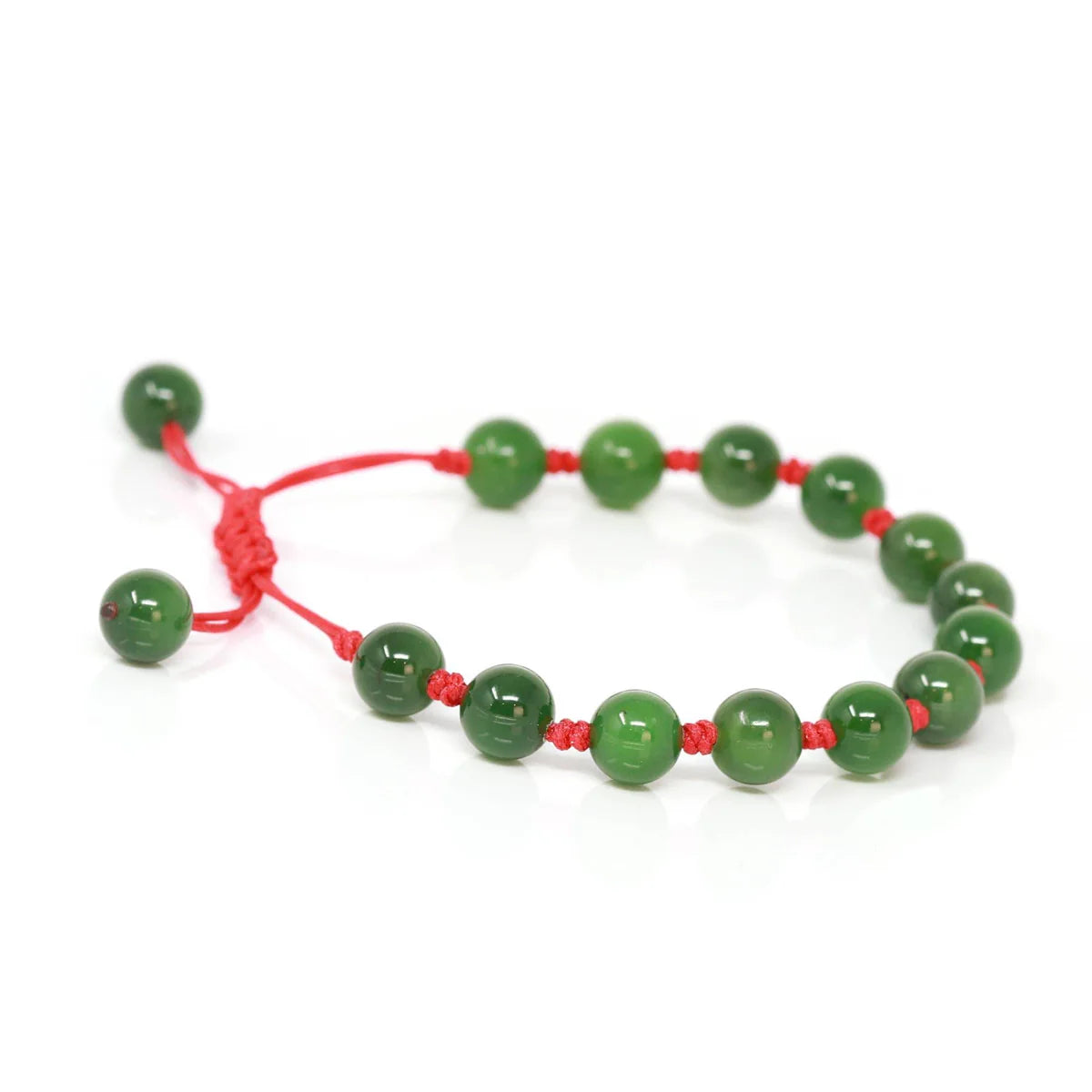 Nephrite Jade Bead Bracelet