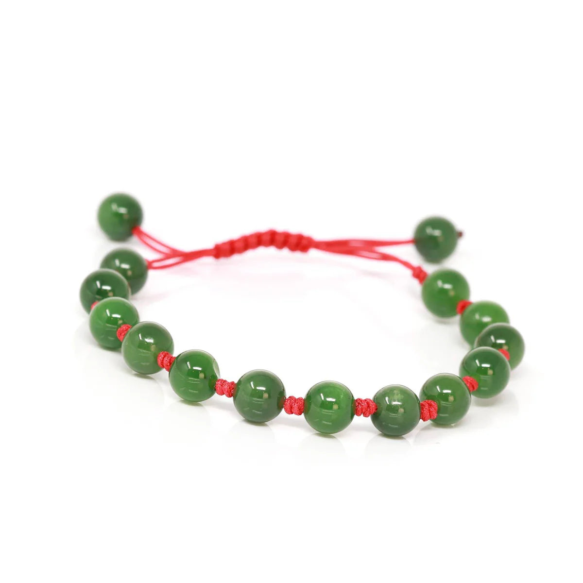 Nephrite Jade Bead Bracelet