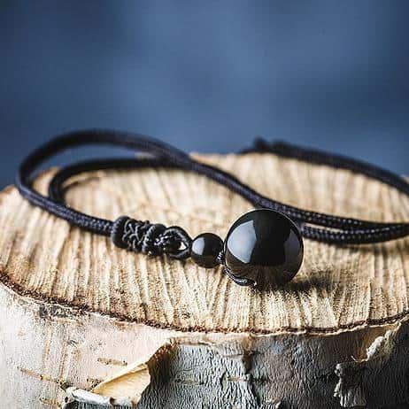 Obsidian Sphere Necklace