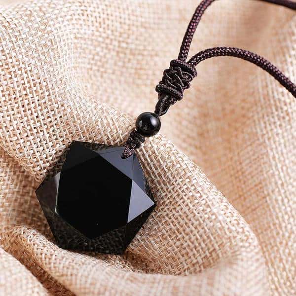 Obsidian Pendent Necklace
