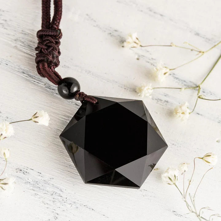 Obsidian Pendent Necklace