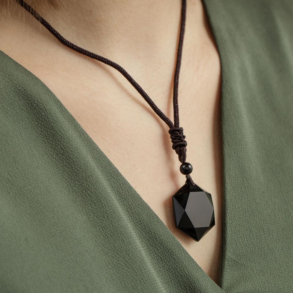 Obsidian Pendent Necklace