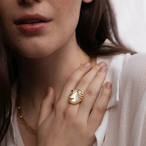 Pearl Snake Ring