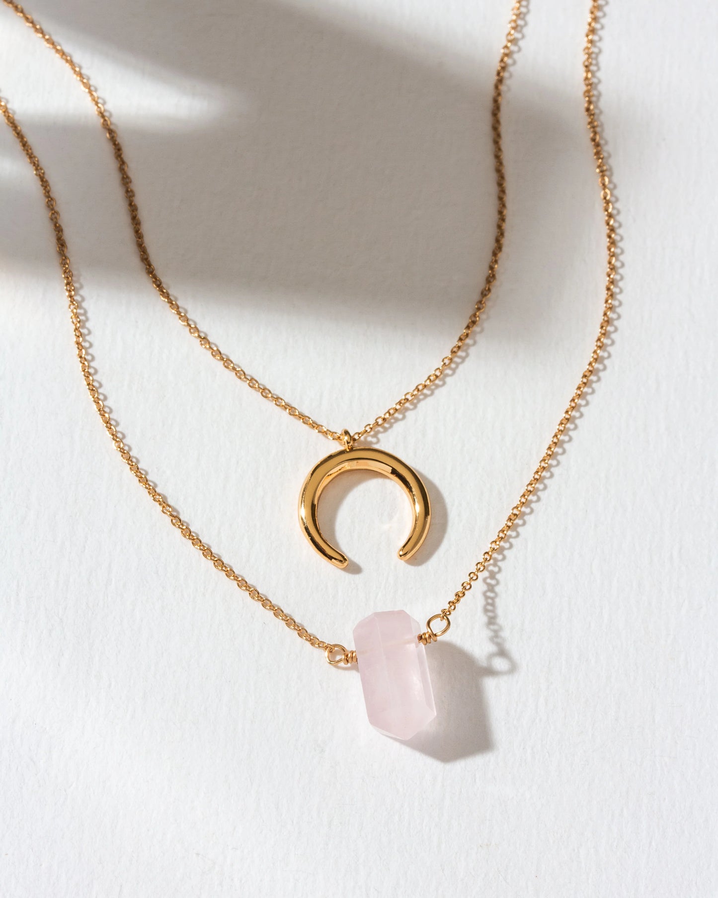 Rose Quartz Point Necklace