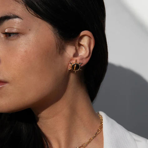 Tiger's Eye Studs